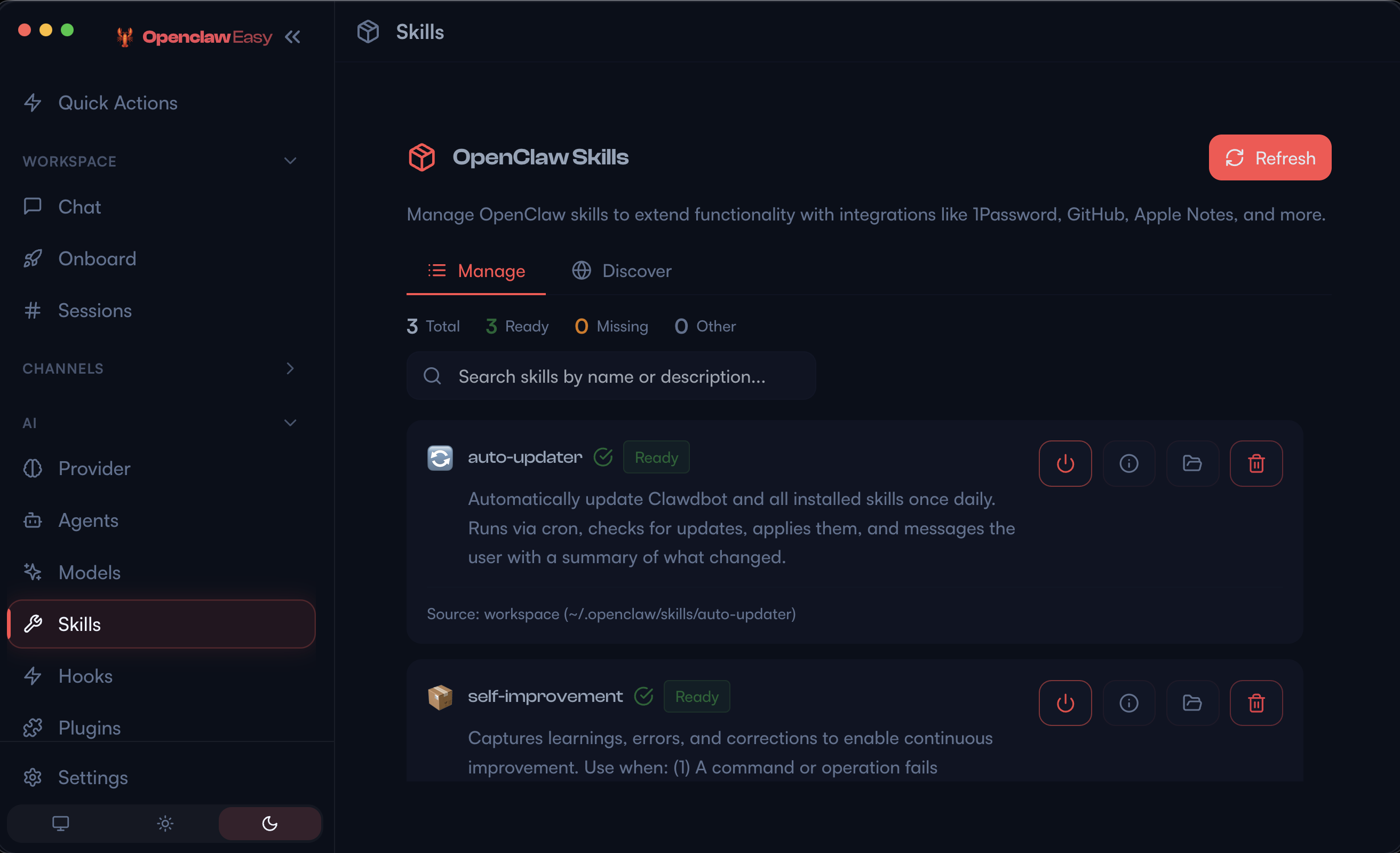 OpenClaw Easy Skills Download — discover and install AI skills